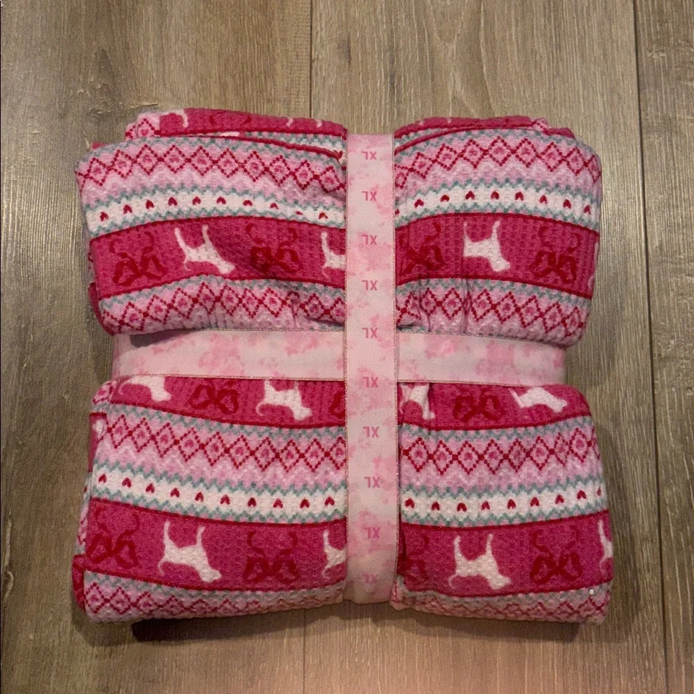 LoveShackFancy X PINK Waffle Knit Pajama Set